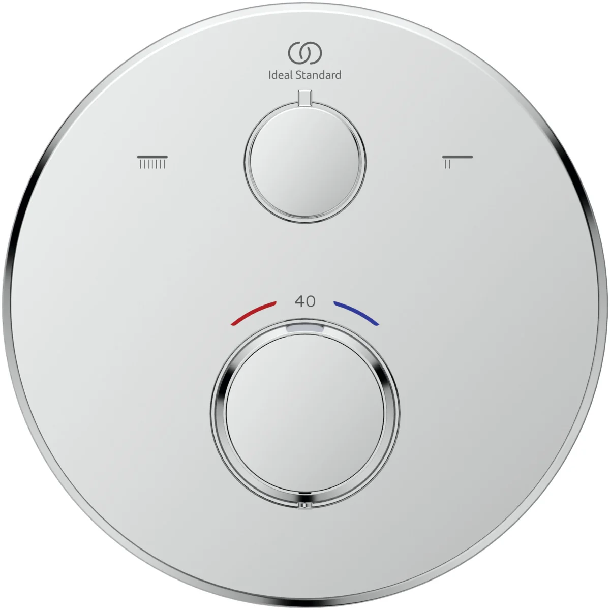 Ideal Standard Ceratherm T25 Unterputz-Badethermostat für Wanne & Dusche, 2 Verbraucher, Chrom