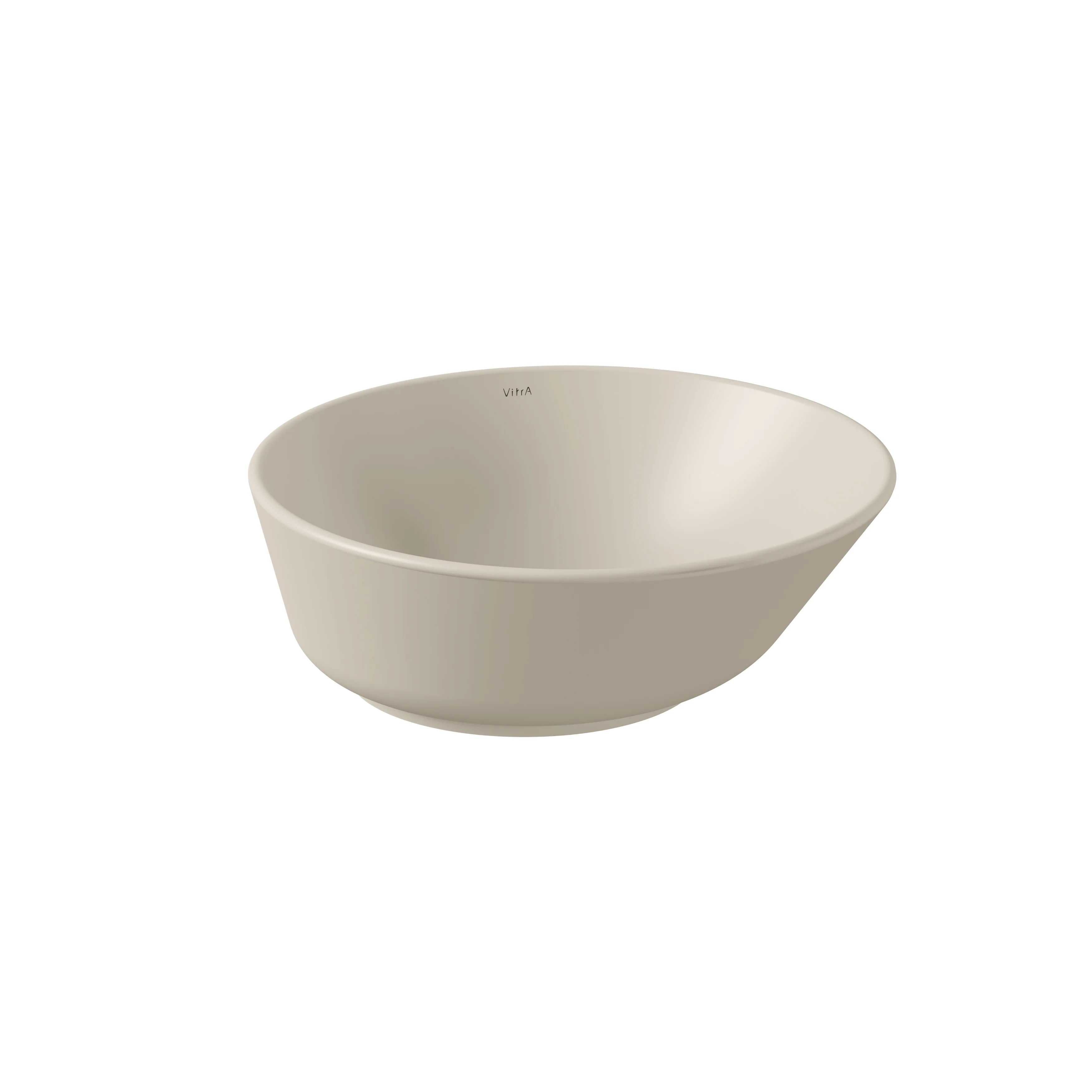 Geo Aufsatzschale rund 38 cm ohne Hahnloch ohne Überlaufloch Sandbeige Matt Geo Aufsatzschale rund 38 cm ohne Hahnloch ohne Überlaufloch Sandbeige Matt