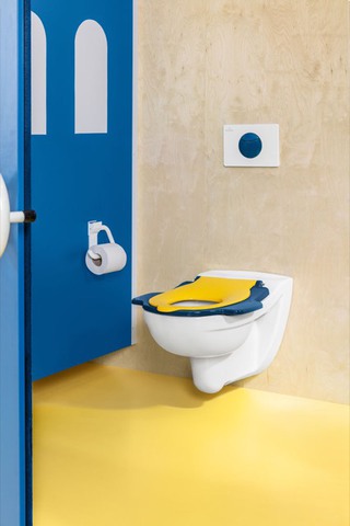 WC-Sitz O.novo Kids 8M1161, 406 x 406 x 59 mm, Oval, Sunshine Yellow/Ocean Blue