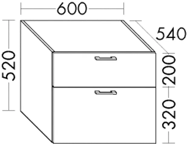 burgbad Hochschrank „Sys30“ 640 × 520 × 580 mm in Sandorange Solid Matt