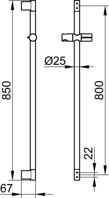 Plan 54985010800 Brausestange mit Brauseschieber 800 mm verchromt Plan 54985010800 Brausestange mit Brauseschieber 800 mm verchromt