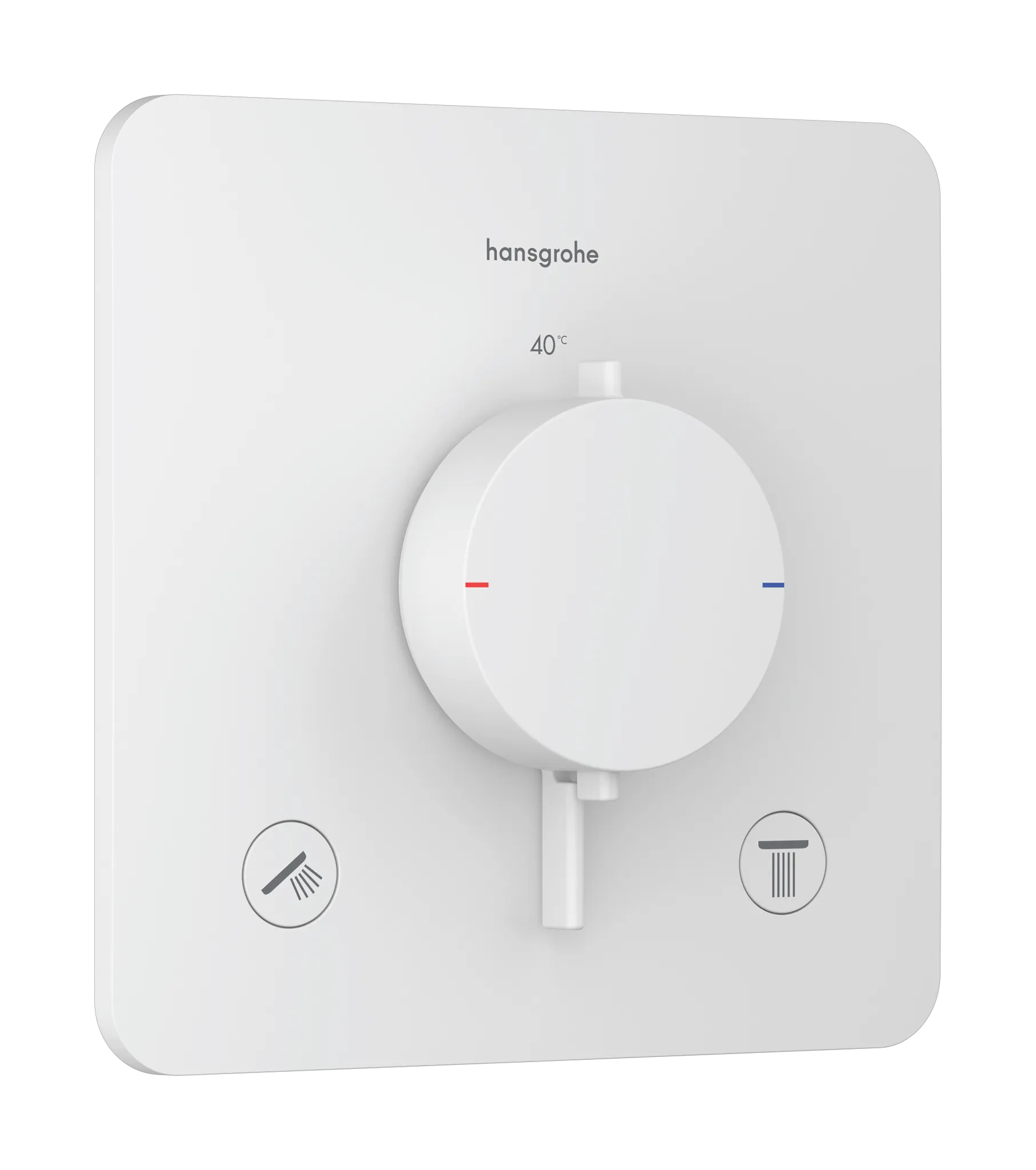 Hansgrohe Ecostat Comfort Q Thermostat Unterputz für 2 Verbraucher, Mattweiß