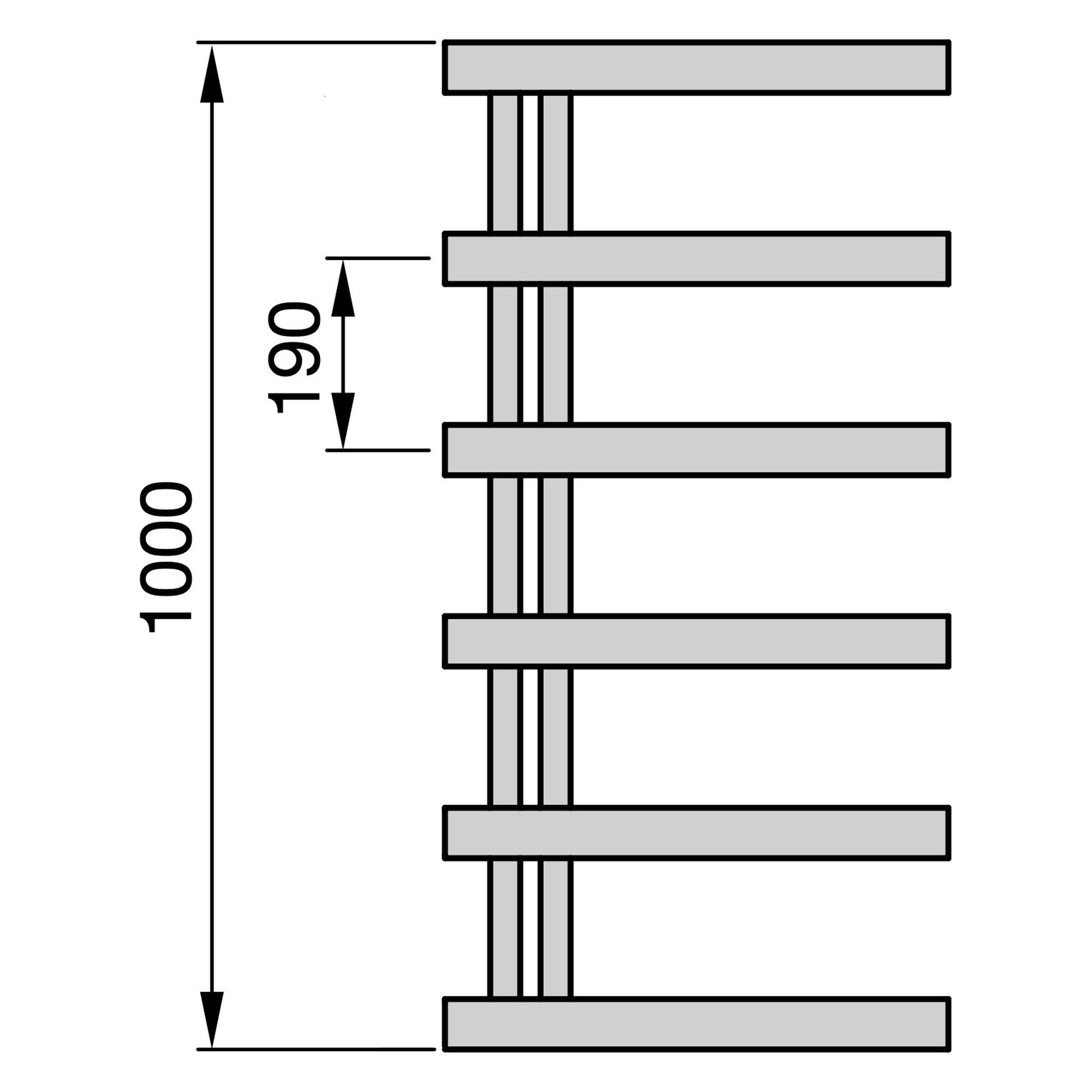 Zehnder Design-HK Chime CHZ-180-050 Studio Collection Edelstahl Badheizkörper
