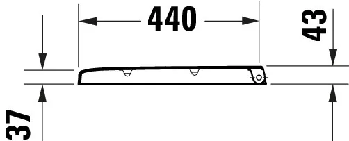 Duravit Univ.WC-Sitz D-shaped Tief 455mm Ülap Absenkaut. abnehmb. Scharn. Edelst. We
