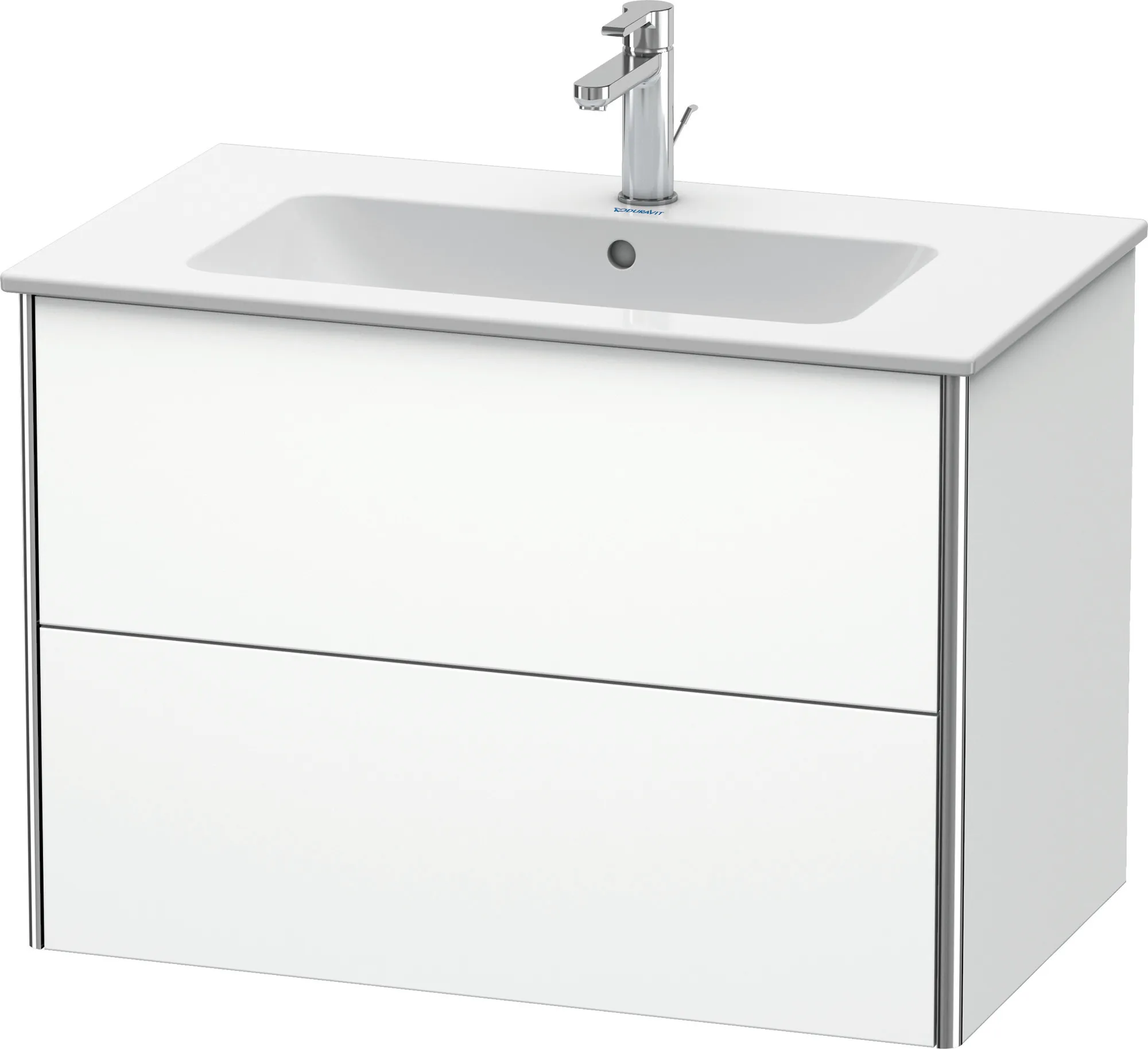 Duravit Waschtischunterschrank wandhängend „XSquare“ 81 × 56 × 47,8 cm Weiß Supermatt