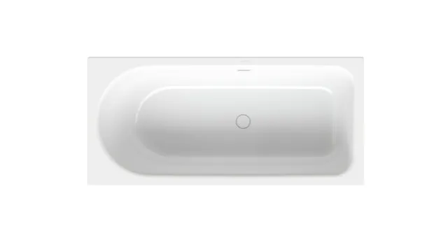 BetteOcean Badewanne Rechteck 1500x700x450 mm Fußende rechts Überlauf hinten weiß glasierter Titan-Stahl