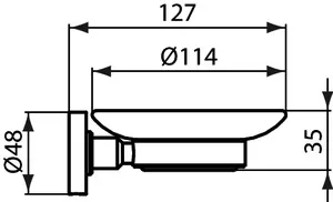 Seifenschale IOM satiniertes Glas Chrom