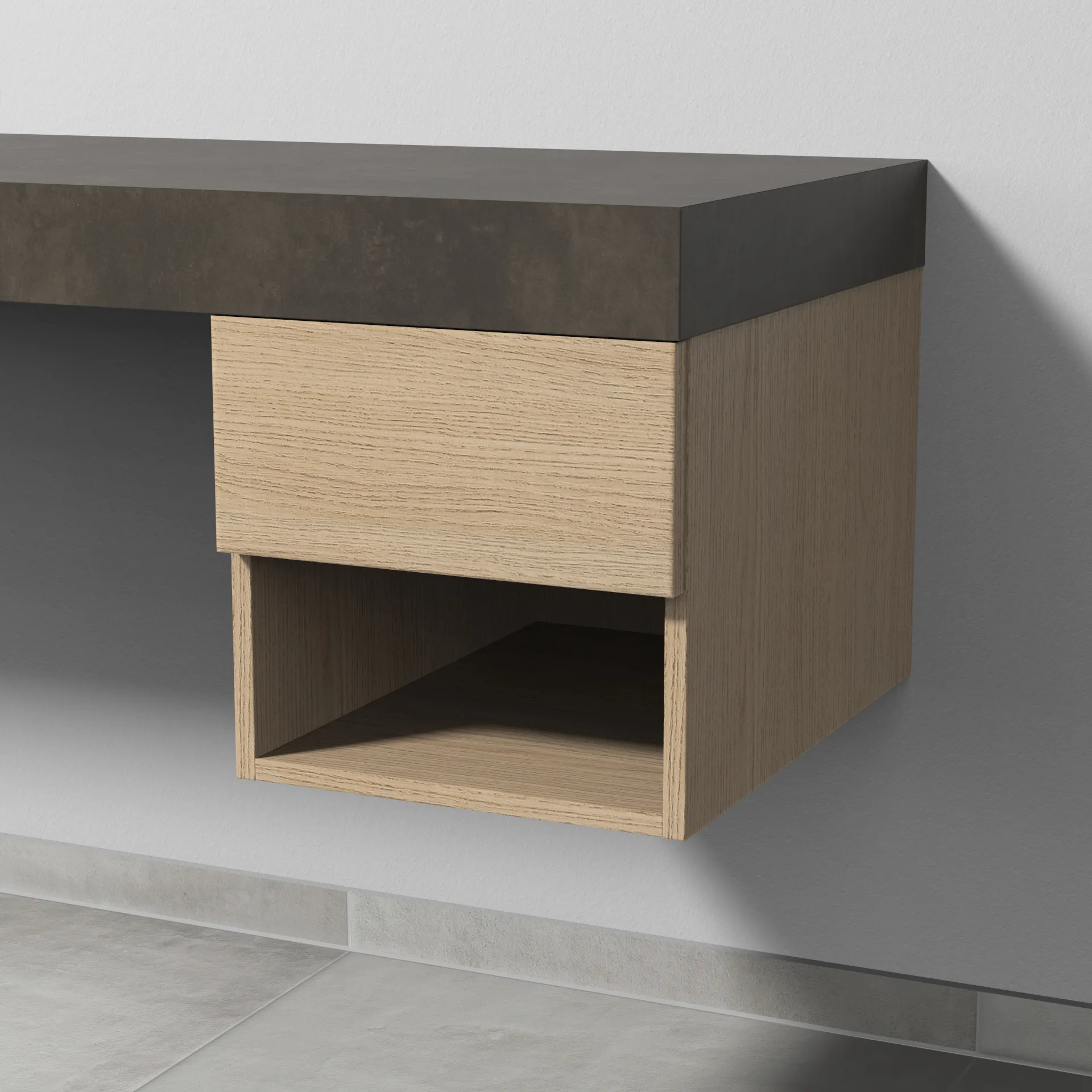 Sanipa Anbauschrank „2morrow“ 350 × 340 × 520 mm in Eiche Nordic