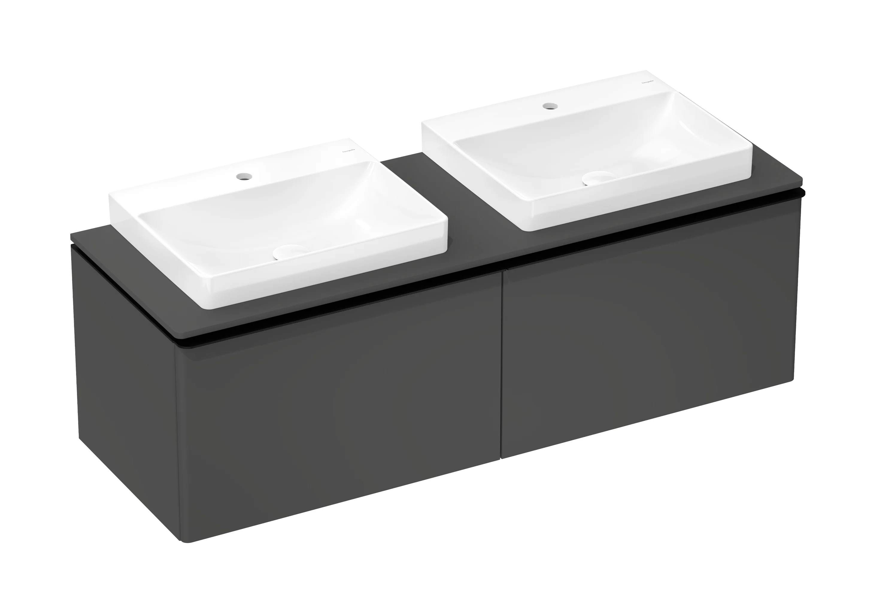 Hansgrohe Xelu Q Aufsatzwaschtisch, weiß, 600x480 mm, geschliffen, SmartClean, glänzend, ohne Überlauf