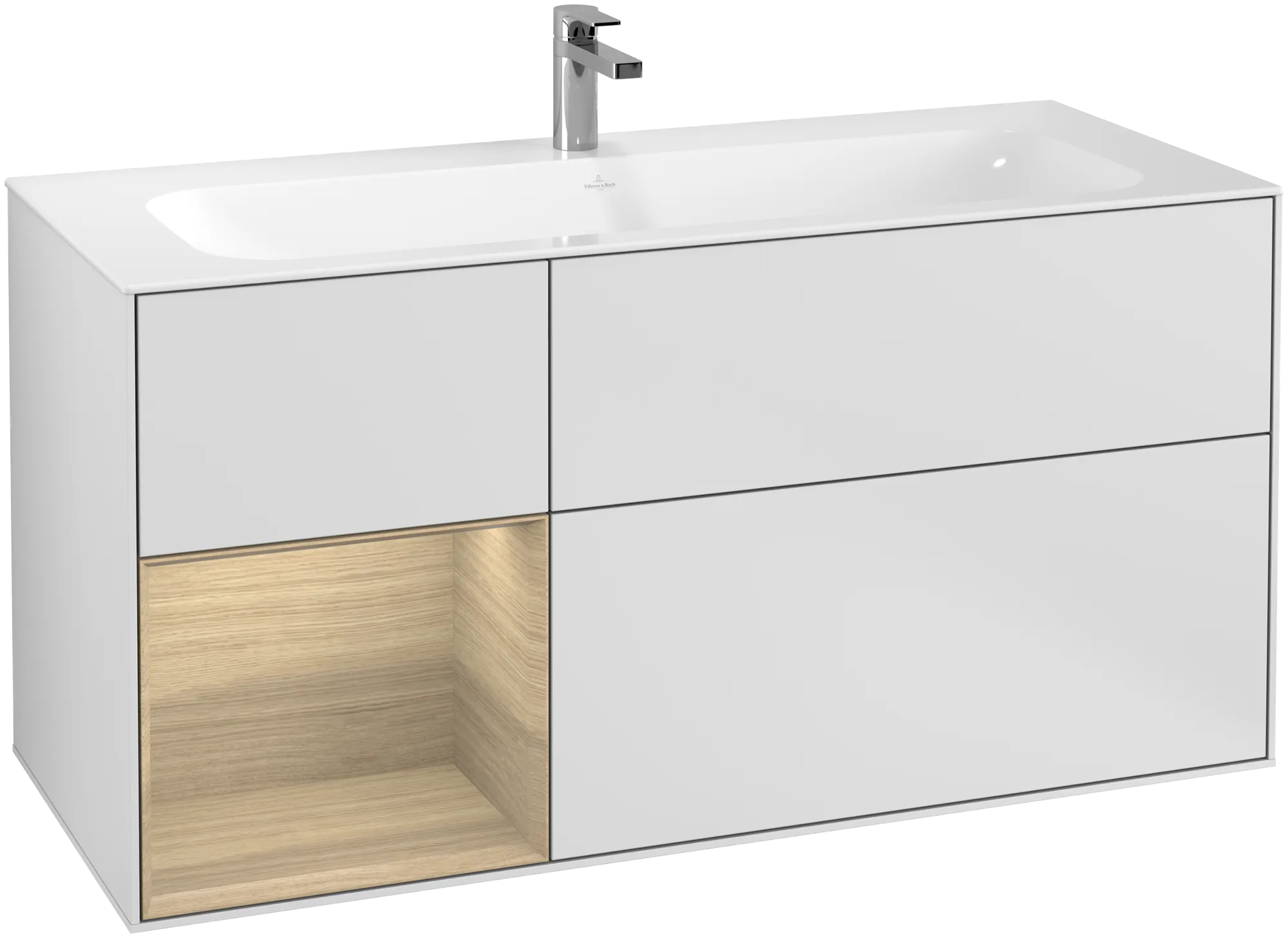 Villeroy & Boch Finion Waschbeckenunterschrank F06, 1196x591x498mm, mit Beleuchtung