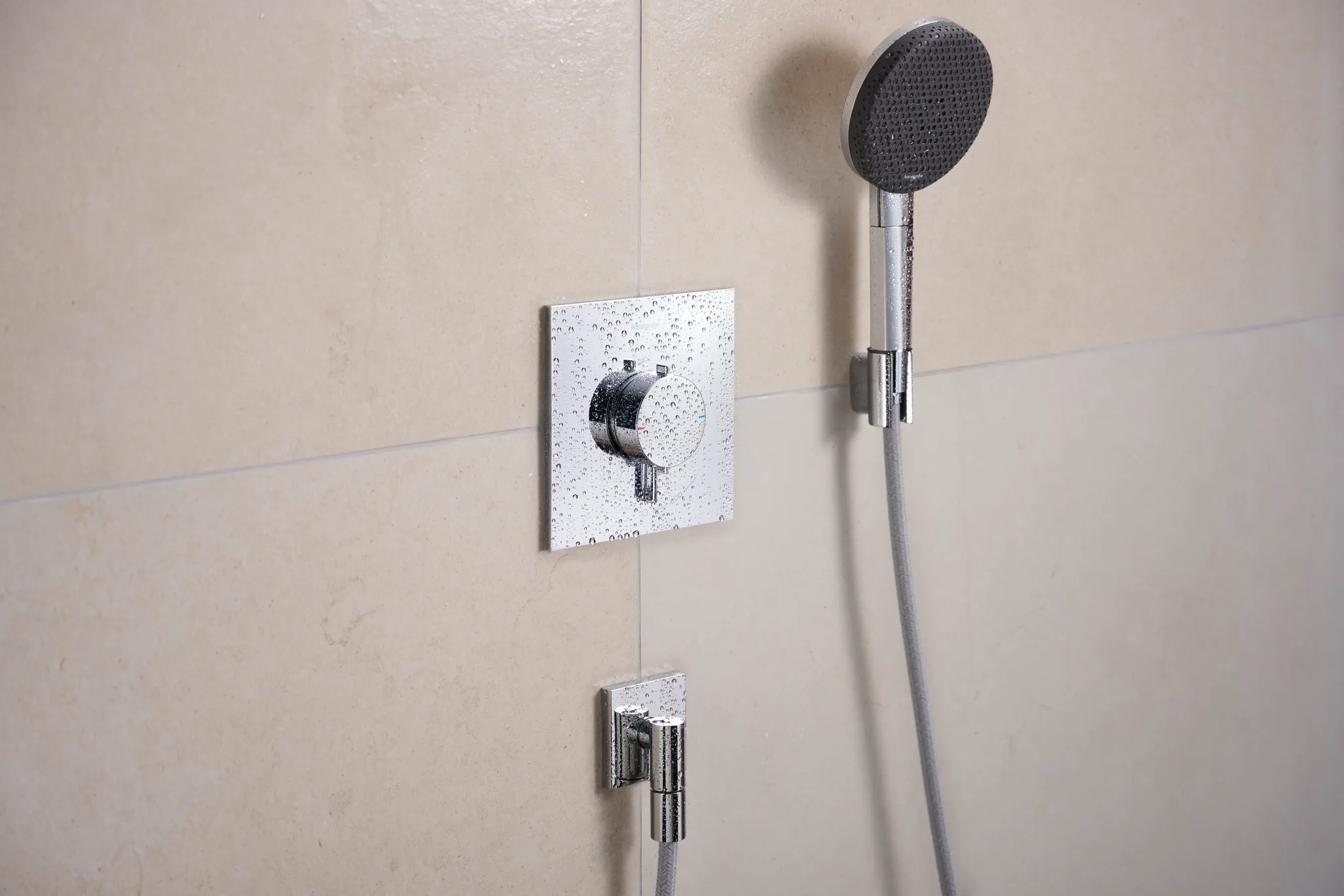 Dusche-Anschlussstück „FixFit Fine E“ in Chrom