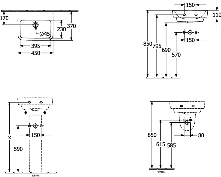 Ablaufhaube O.novo 526700, 210 x 230 x 270 mm, Weiß Alpin Ablaufhaube O.novo 526700, 210 x 230 x 270 mm, Weiß Alpin
