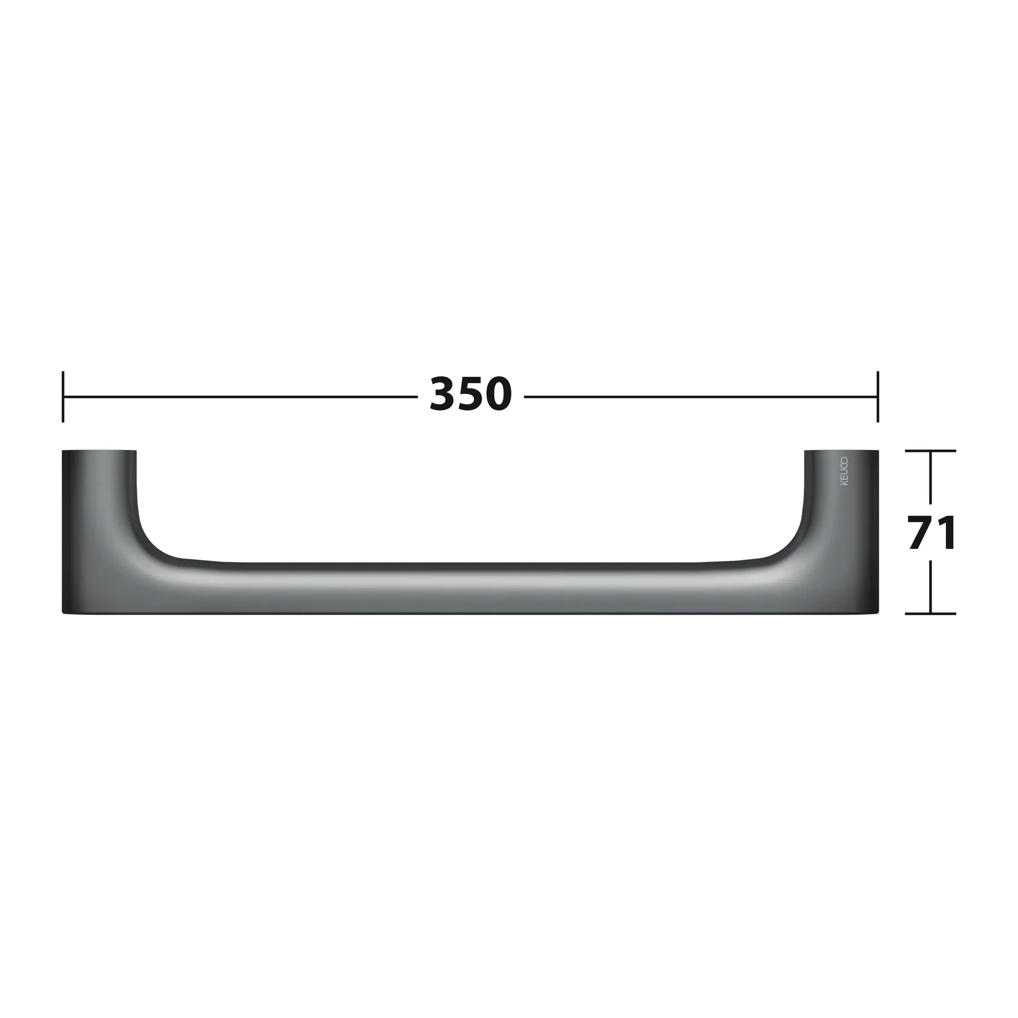 Edition 400 11507130000 Haltegriff 350 mm Schwarzchrom gebürstet Edition 400 11507130000 Haltegriff 350 mm Schwarzchrom gebürstet