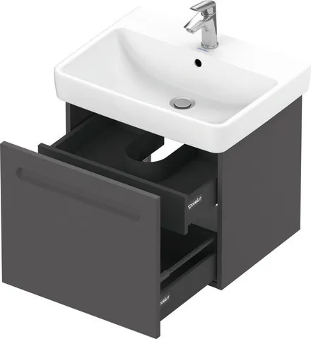 Duravit Waschtischunterschrank wandhängend „No.1“ 54 × 47,8 × 42,6 cm in Graphit Matt