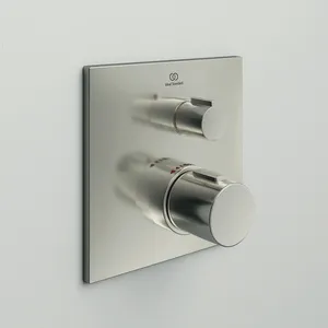 Einzelthermostat Unterputz Ceratherm C100, Bausatz 2, Rosette 163x163mm, Brushed Gold Einzelthermostat Unterputz Ceratherm C100, Bausatz 2, Rosette 163x163mm, Brushed Gold