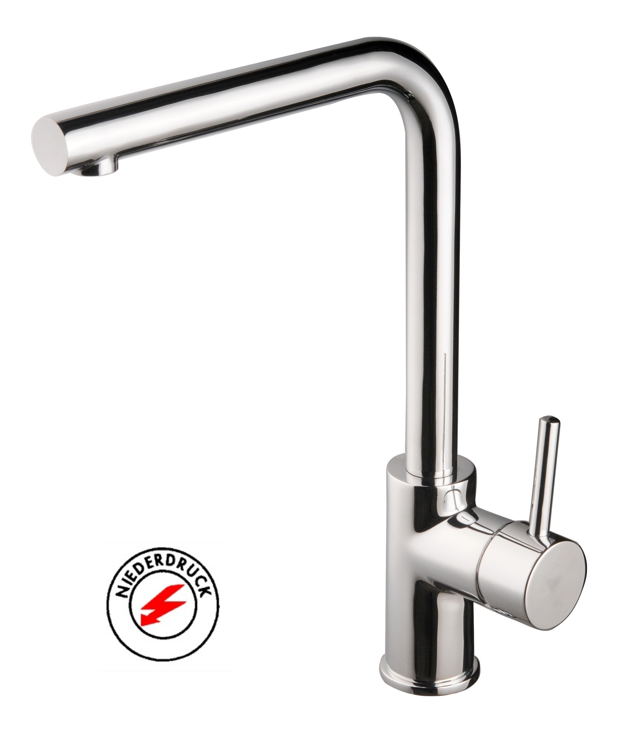 Spültisch-Einhandbatterie AqvaKitchen - für offene Heißwasserbereiter - schwenkbarer Auslauf - Kartusche mit keramischen Dichtscheiben - Heisswassersperre - Wassermengendurchflussregulierung - flexible Druckschläuche 3/8", DVGW W270 - chrom Spültisch-Einhandbatterie AqvaKitchen - für offene Heißwasserbereiter - schwenkbarer Auslauf - Kartusche mit keramischen Dichtscheiben - Heisswassersperre - Wassermengendurchflussregulierung - flexible Druckschläuche 3/8", DVGW W270 - chrom