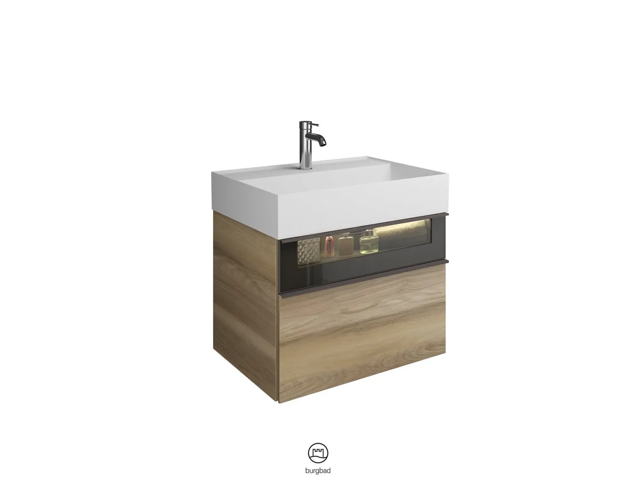 burgbad Badmöbelset „Yumo“ in Eiche Dekor Cashmere burgbad Badmöbelset „Yumo“ in Eiche Dekor Cashmere
