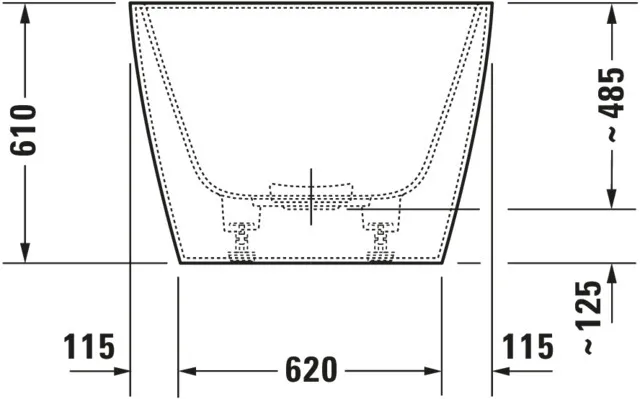 Duravit Whirlwanne „DuraSquare“ freistehend rechteck 185 × 85 cm