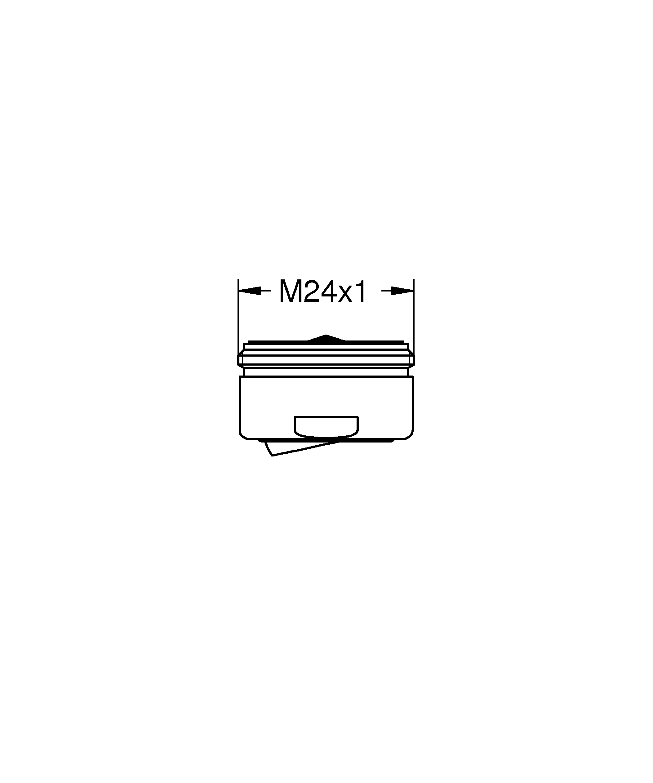 Strahlregler 64451, Außengewinde, M 24 × 1, Durchflussklasse A, 13,5 - 15,0 l/min bei 3 bar, verstellbarer Mousseur, chrom