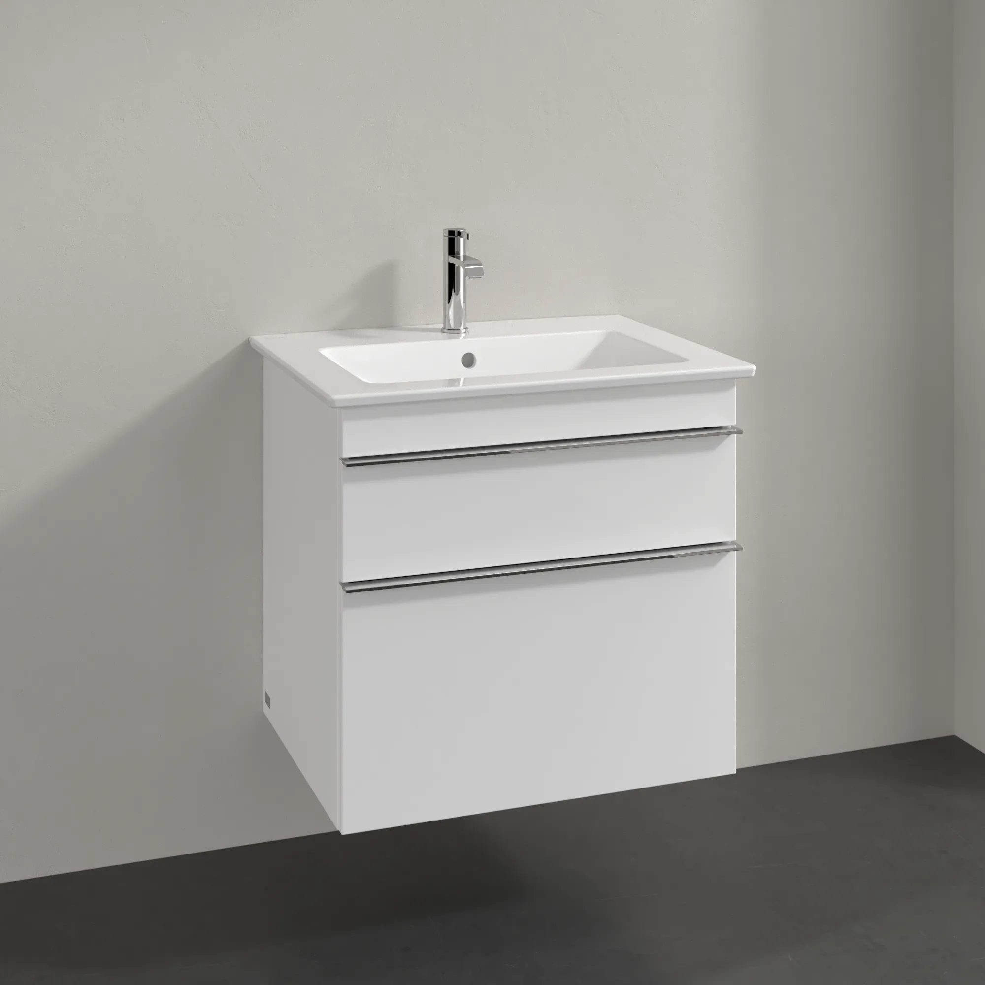 Villeroy & Boch Waschtischunterschrank „Venticello“ für Schrankwaschtisch 603 × 590 × 502 mm Glossy White, für Becken mittig
