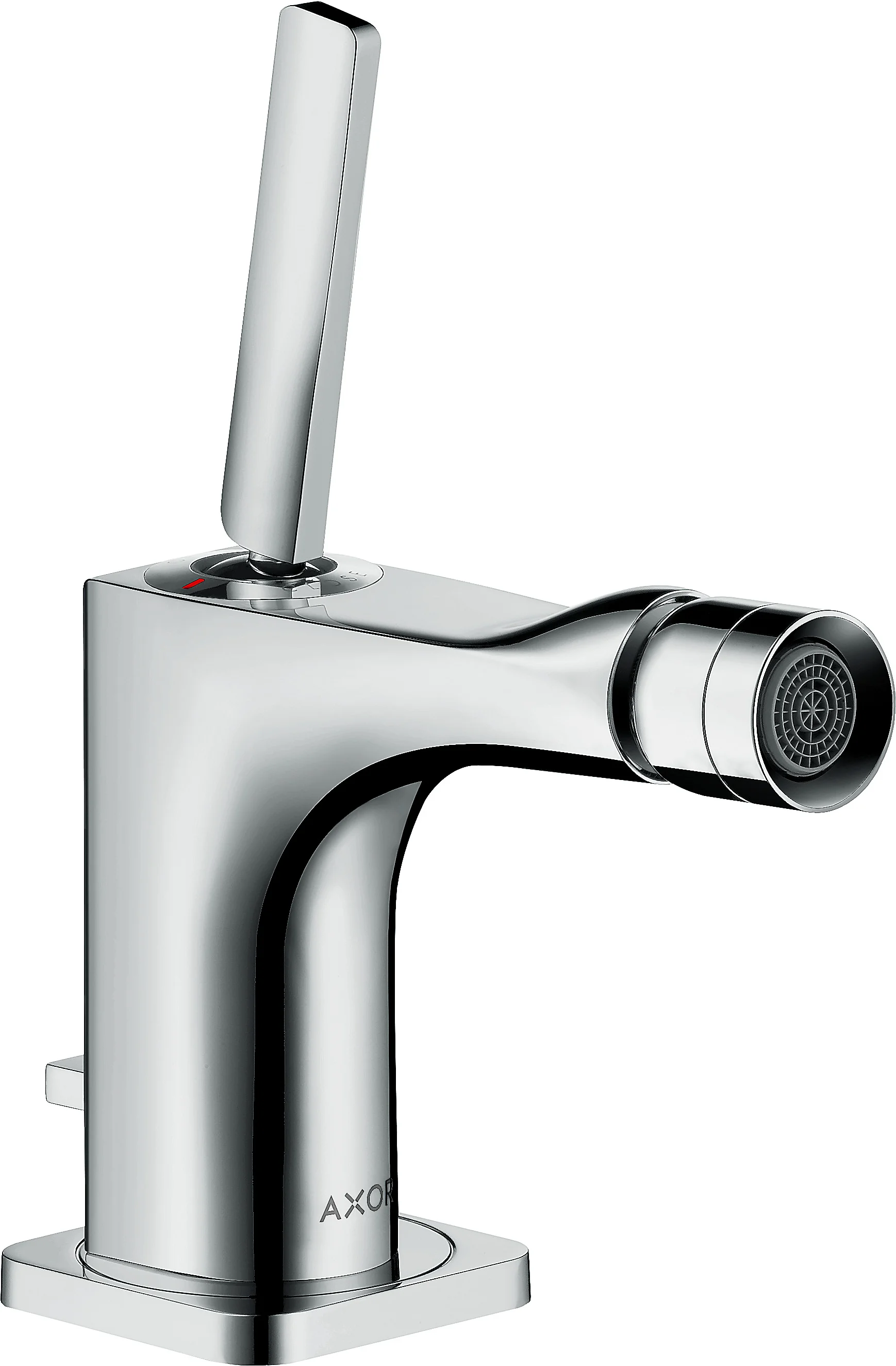 Hansgrohe AXOR Citterio E Bidetmischer Einhebel chrom Ausladung 114 mm Auslaufhöhe 105 mm Normalstrahl max. Durchfluss 7,2 l/min Keramikmischsystem Zugstangen-Ablaufgarnitur G 1/4 Anschluss G 3/8