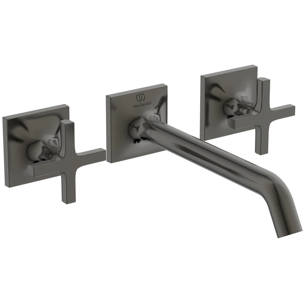 Wand-Waschtischarmatur Joy Neo Ausladung 209mm Kreuzgriffe Magnetic Grey Wand-Waschtischarmatur Joy Neo Ausladung 209mm Kreuzgriffe Magnetic Grey