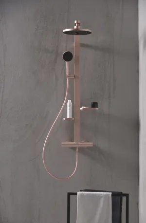Ideal Standard Ceratherm Alu+ Duschsystem mit Thermostat, 2 Handbrause & 2 Kopfbrause, Rosé Ideal Standard Ceratherm Alu+ Duschsystem mit Thermostat, 2 Handbrause & 2 Kopfbrause, Rosé