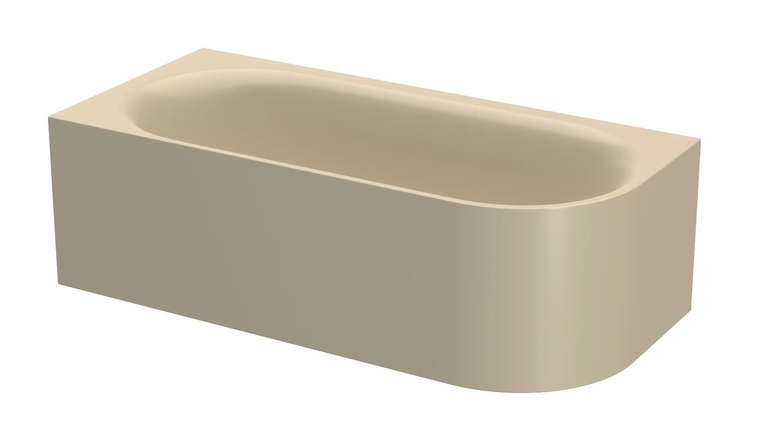 Bette oval Badewanne „BetteLux Oval IV Silhouette“ 185 × 85 cm in Sand