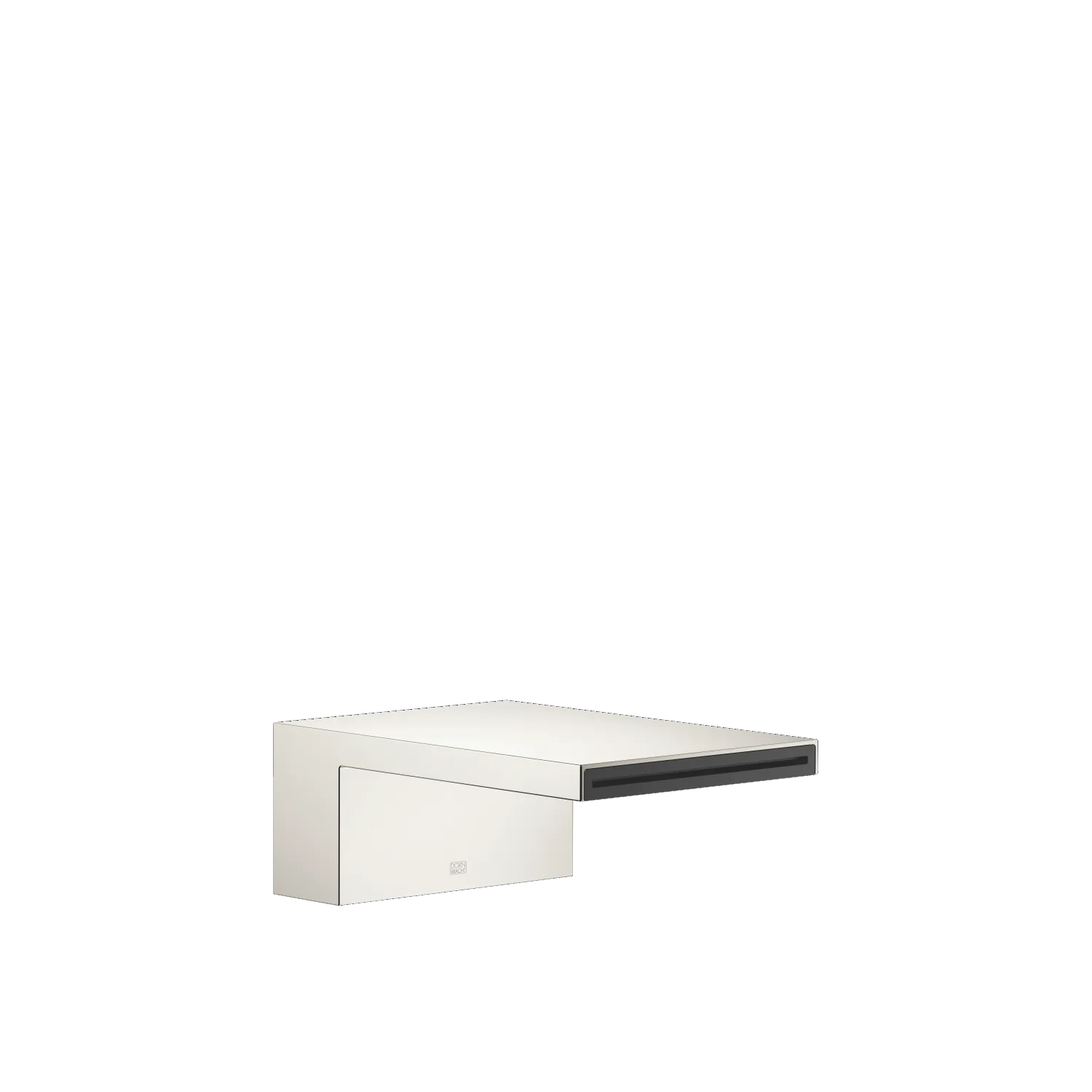 Dornbracht MEM Wannen-Schwallauslauf Platin, Ausladung 235 mm, Armaturenhöhe 100 mm, Bohrungsdurchmesser 32 mm, max. Durchfluss 26,5 l/min