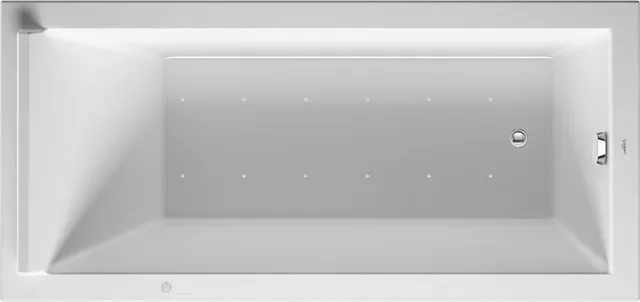 Duravit Whirlwanne „Starck“ rechteck 1700 × 800 mm, Fußablauf mit Air-System, in Weiß Duravit Whirlwanne „Starck“ rechteck 1700 × 800 mm, Fußablauf mit Air-System, in Weiß