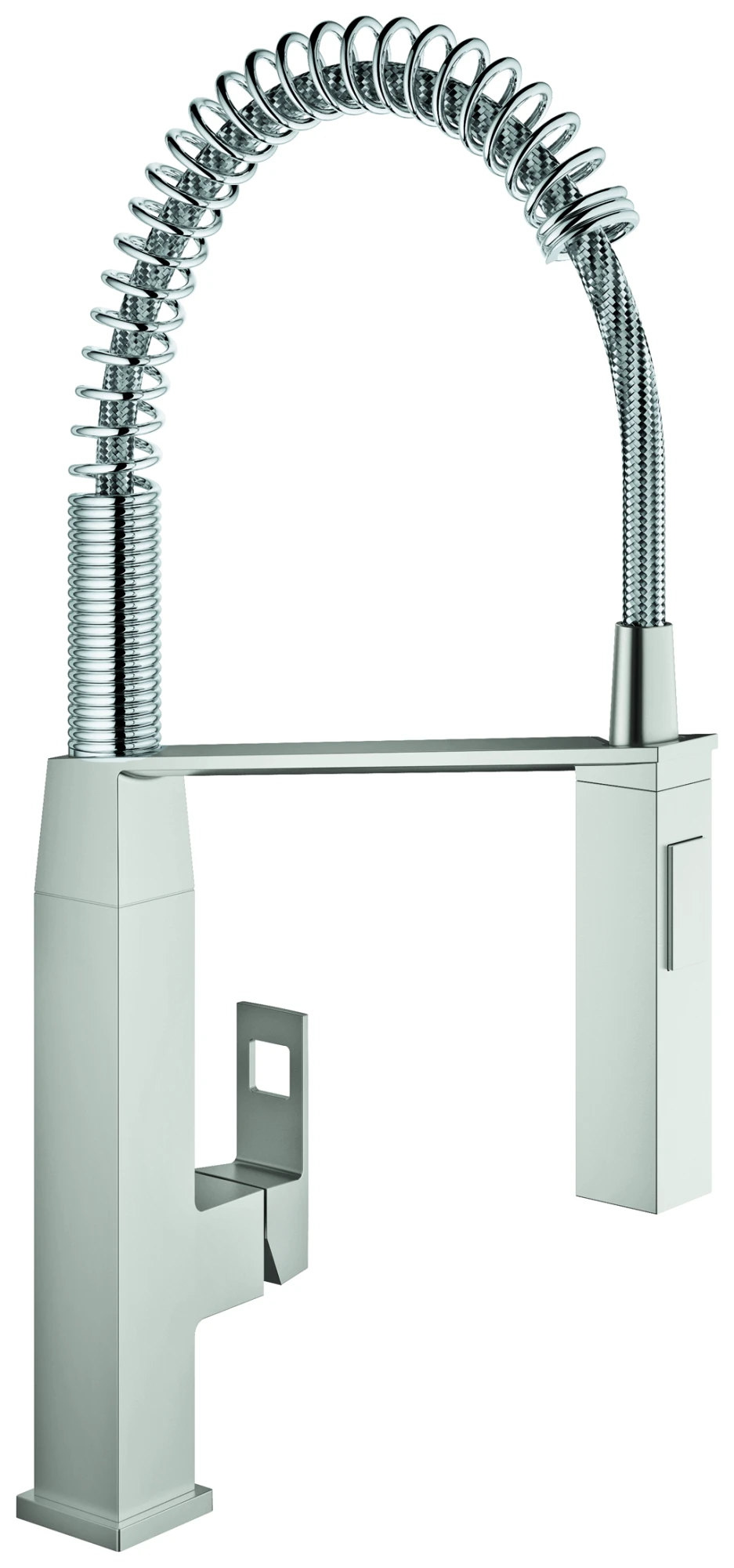 Einhand-Spültischbatterie Eurocube 31395, Einlochmontage, herausziehbare SpeedClean Profibrause, eigensicher, chrom