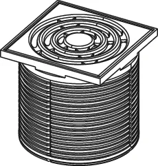 TECEdrainpoint S Rostrahmen Kunststoff 100 × 100 inkl. Designrost