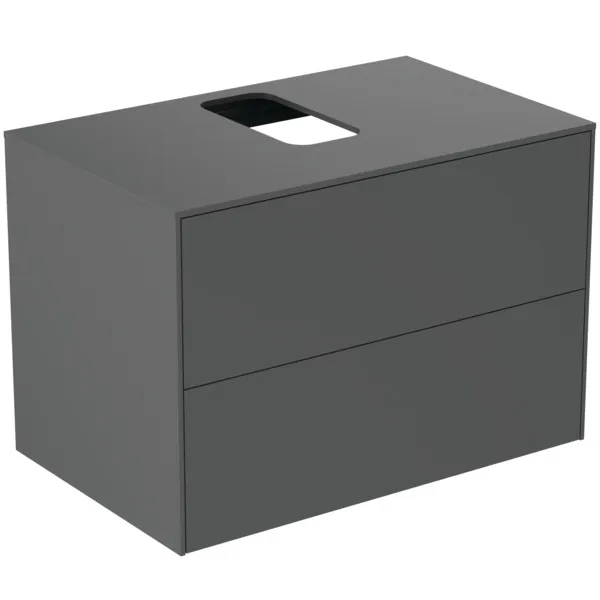 Ideal Standard Waschtischunterschrank Conca, 2 Auszüge, anthrazit Ideal Standard Waschtischunterschrank Conca, 2 Auszüge, anthrazit