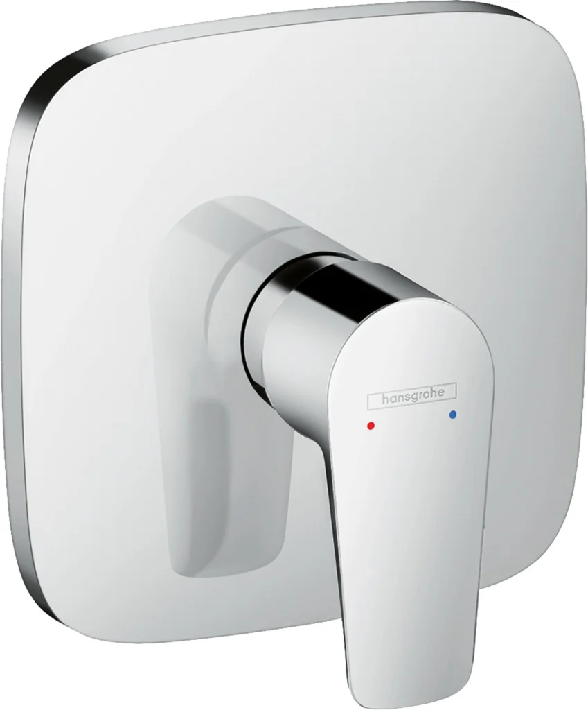 Hansgrohe Talis E Einhebel-Brausemischer HighFlow Unterputz Chrom, max. Durchflussmenge 47 l/min, Keramikmischsystem, einstellbare Temperaturbegrenzung, Anschlussart Grundkörper