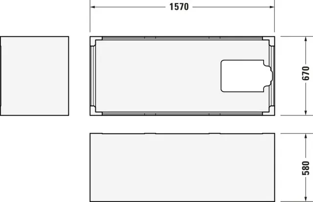 Duravit Badewanne „D-Neo“ rechteck 1600 × 700 mm, Fußablauf in Weiß Duravit Badewanne „D-Neo“ rechteck 1600 × 700 mm, Fußablauf in Weiß