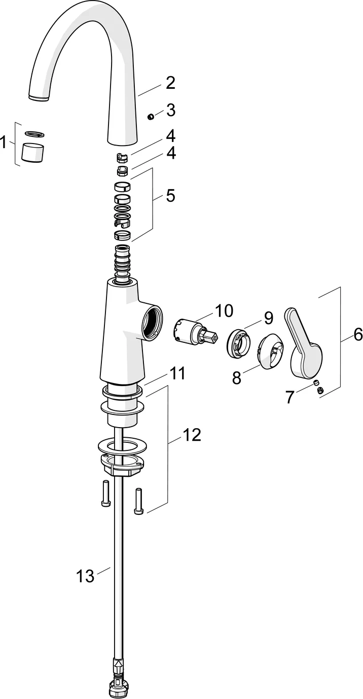HansaDESIGNO Style Waschtischarmatur 5103 Zugstangenablaufgarnitur Ausladung 167 mm DN15 Chrom