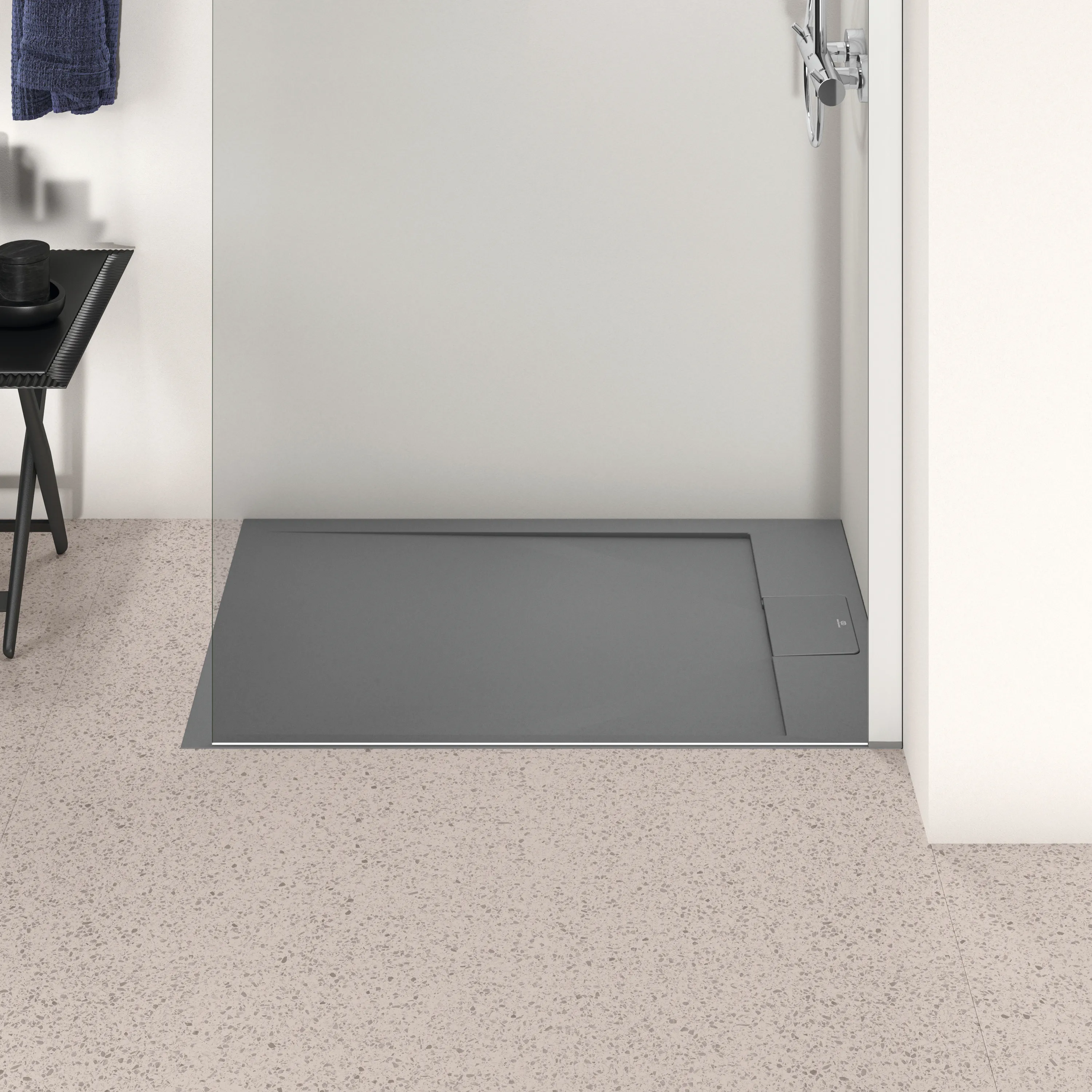 Ideal Standard Duschwanne „UltraFlatSi.life“ 70 × 100 cm in Quarzgrau