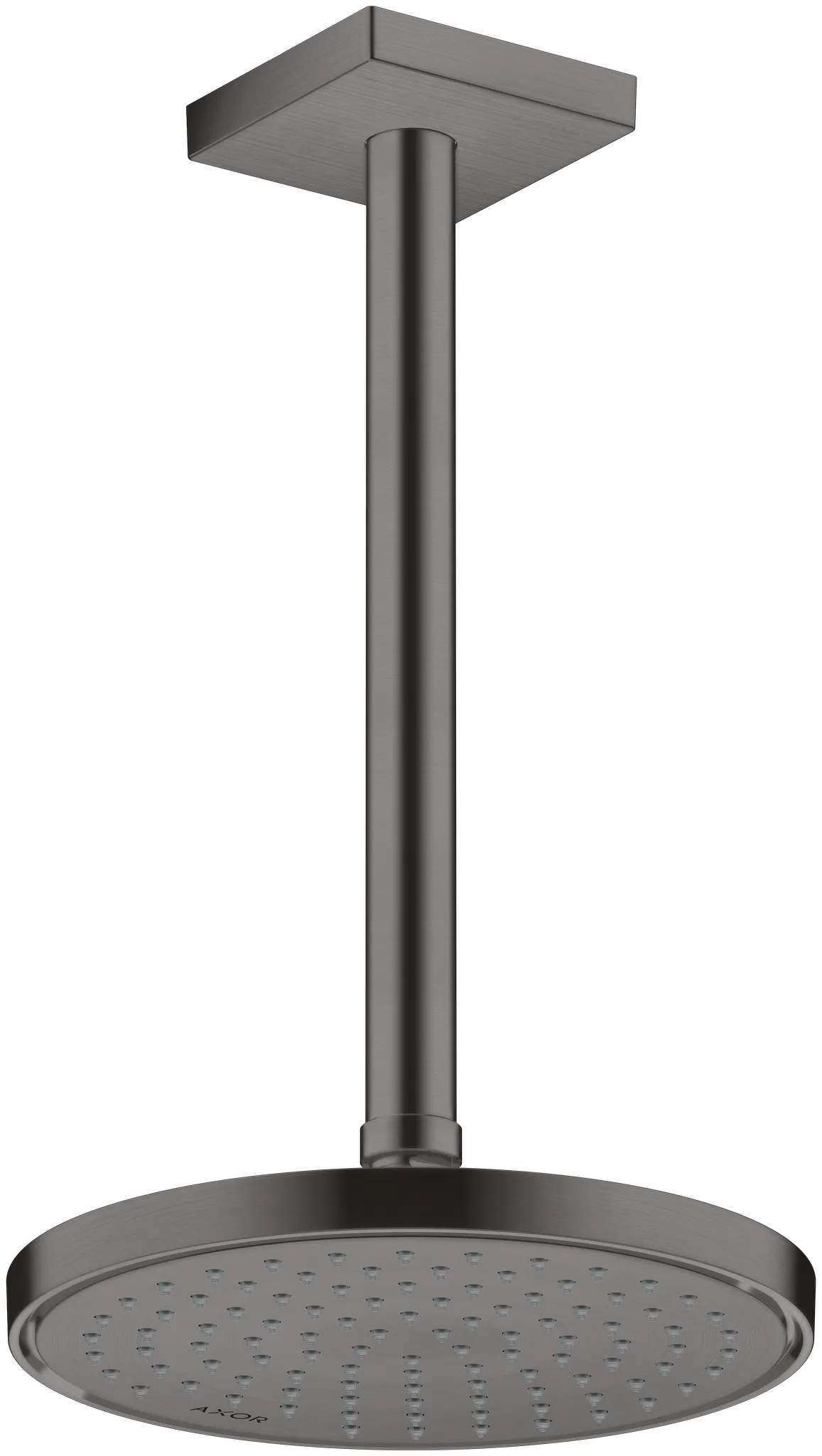 Hansgrohe AXOR ShowerSolutions Kopfbrause 220 1jet EcoSmart+ Brushed Black Chrome, 220 mm, verstellbarer Winkel, abnehmbar zur Reinigung