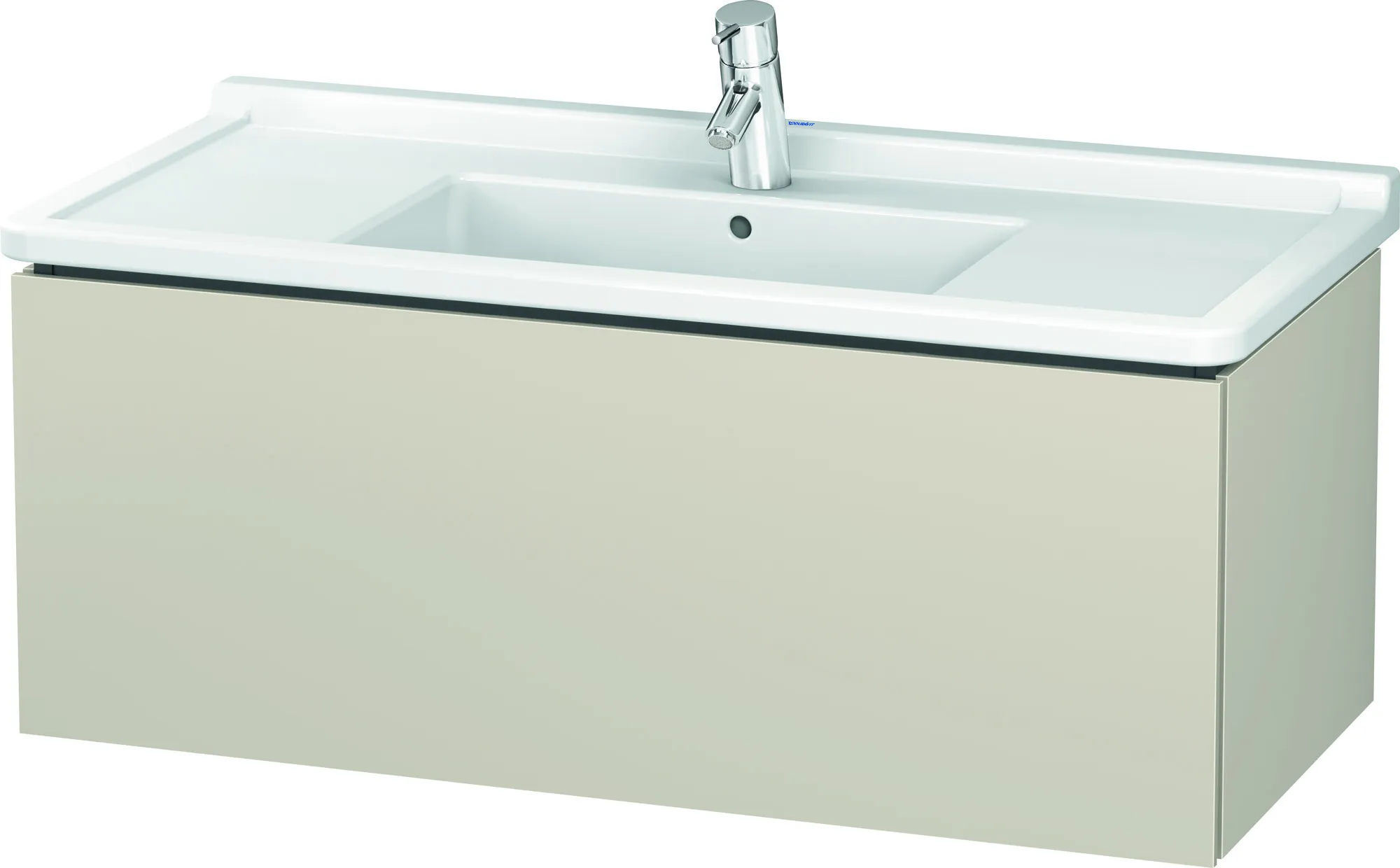 Duravit Waschtischunterschrank wandhängend „L-Cube“ 102 × 40,8 × 46,9 cm Taupe Matt Duravit Waschtischunterschrank wandhängend „L-Cube“ 102 × 40,8 × 46,9 cm Taupe Matt