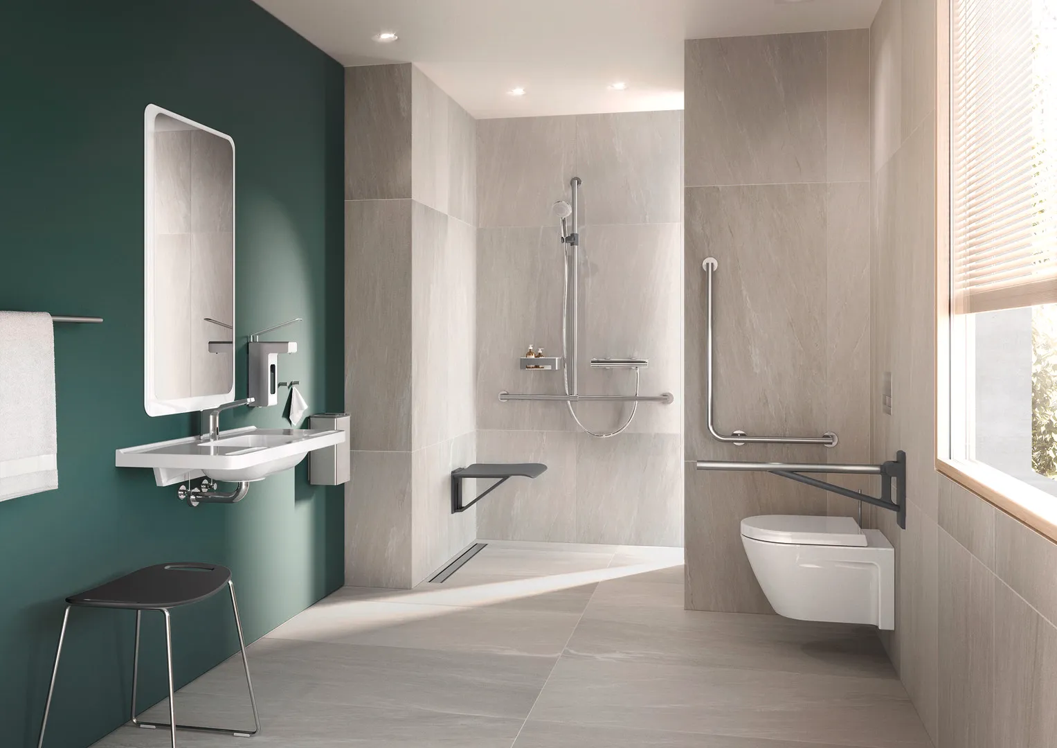 HEWI Stützklappgriff „System 900“ HEWI Stützklappgriff „System 900“