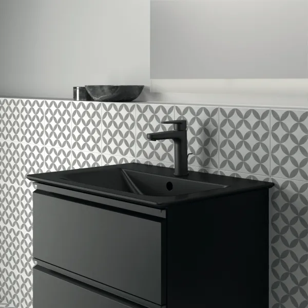 Ideal Standard Waschtischarmatur Cerafine O Serie, H120, Ausladung 125 mm, Farbe Silk Black