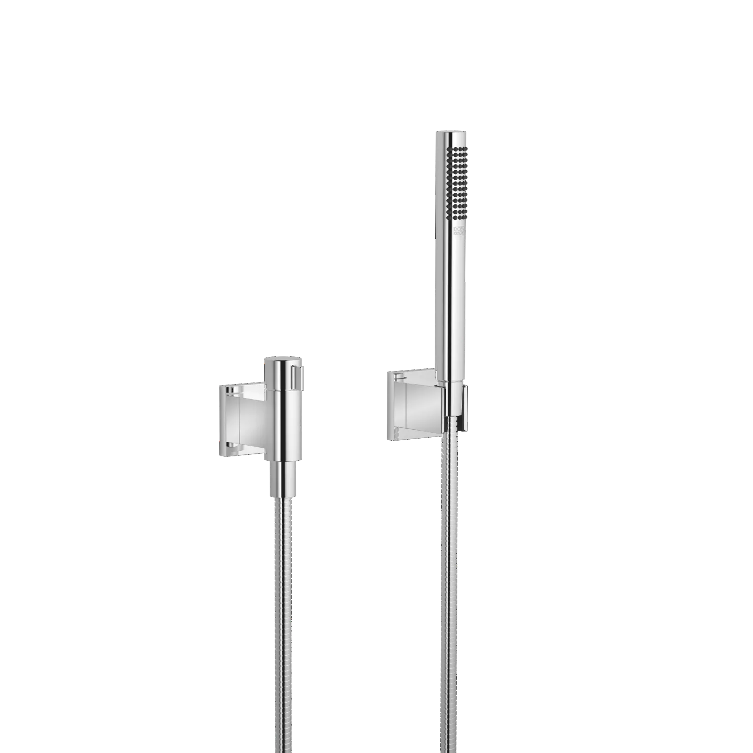 Dornbracht Schlauchbrausegarnitur mit Einzelrosetten mit Mengenregulierung - Chrom Dornbracht Schlauchbrausegarnitur mit Einzelrosetten mit Mengenregulierung - Chrom