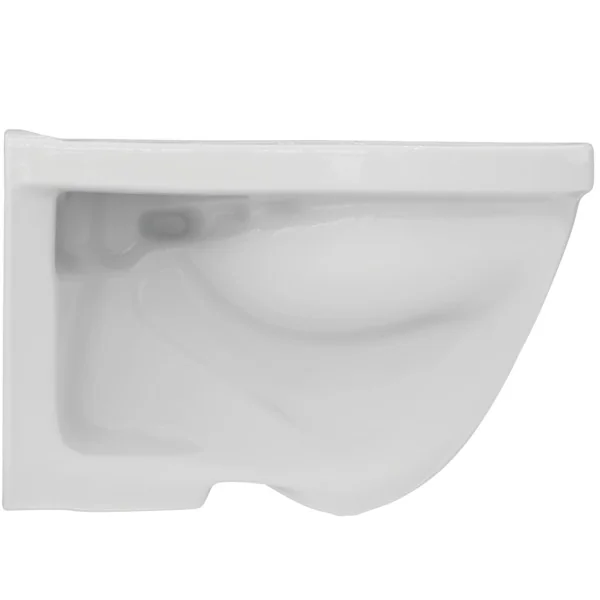 Ideal Standard Eurovit Wandflachspül-WC spülrandlos, horizontaler Ablauf, weiß