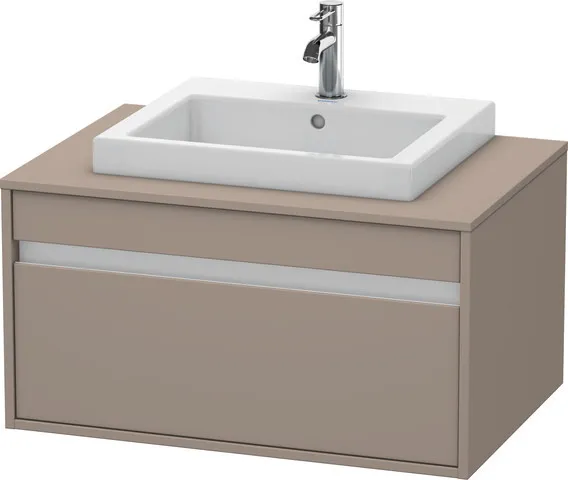 Duravit Waschtischunterschrank wandhängend „Ketho“ 80 × 42,6 × 55 cm Basalt Matt