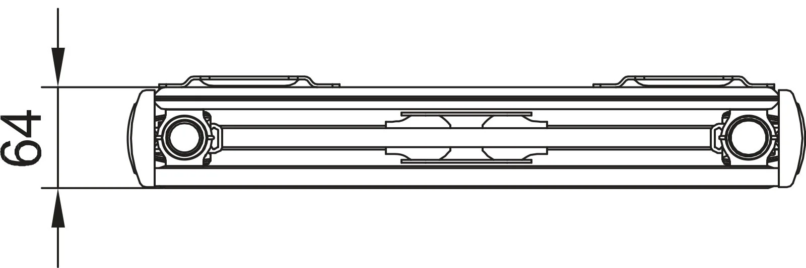 Flachheizkörper Verteo Profil Typ 20, HxLxT: 1200x300x64 mm, Farbe: Weiß RAL 9016 seidenglanz, 10 bar, Abdeckung: mit, Wärmeleistung 75/65-20: 591 Watt, Winkelkonsole kurz Flachheizkörper Verteo Profil Typ 20, HxLxT: 1200x300x64 mm, Farbe: Weiß RAL 9016 seidenglanz, 10 bar, Abdeckung: mit, Wärmeleistung 75/65-20: 591 Watt, Winkelkonsole kurz