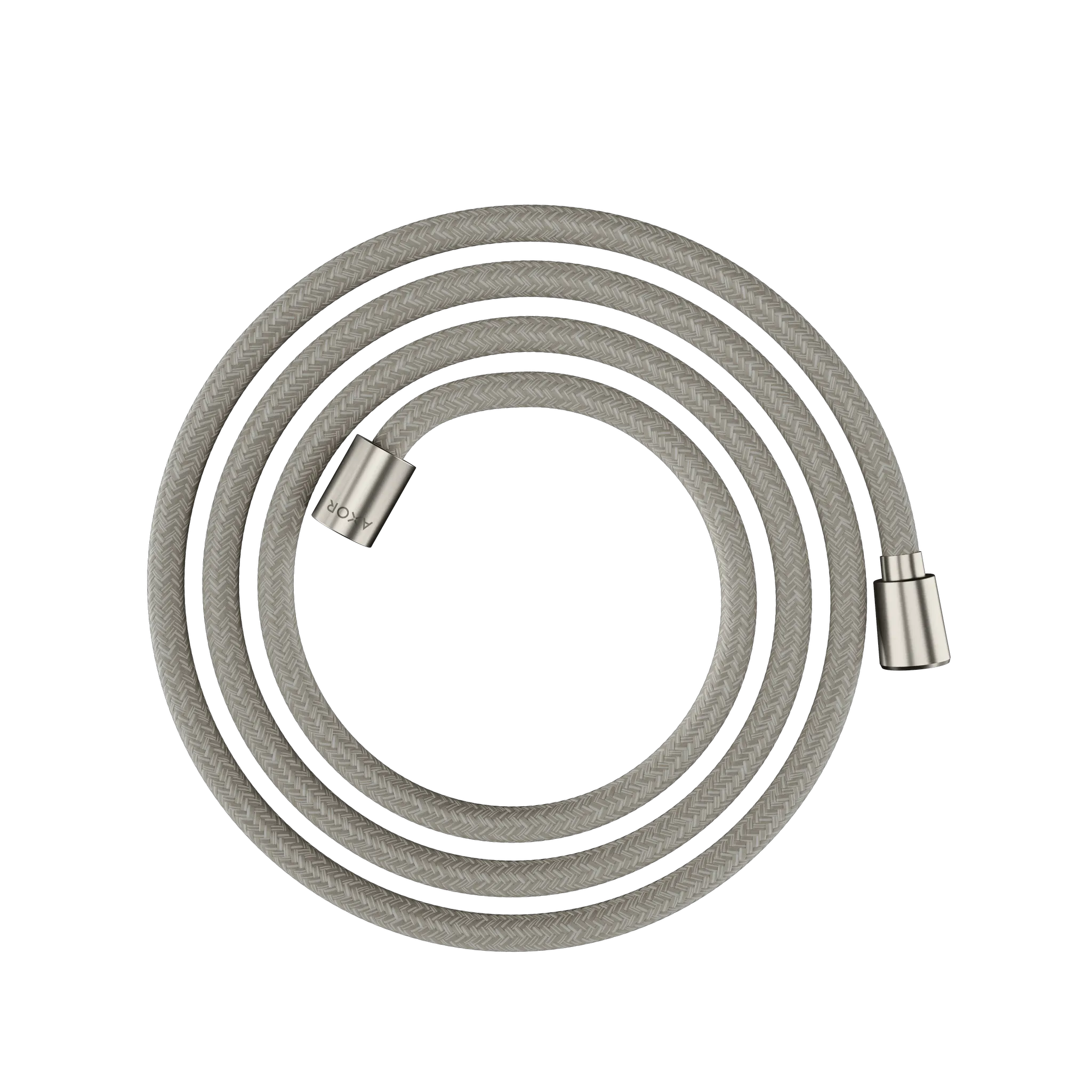 Hansgrohe AXOR ShowerSolutions Textilbrauseschlauch 2 m mit konischer und zylindrischer Mutter, Edelstahl Optic
