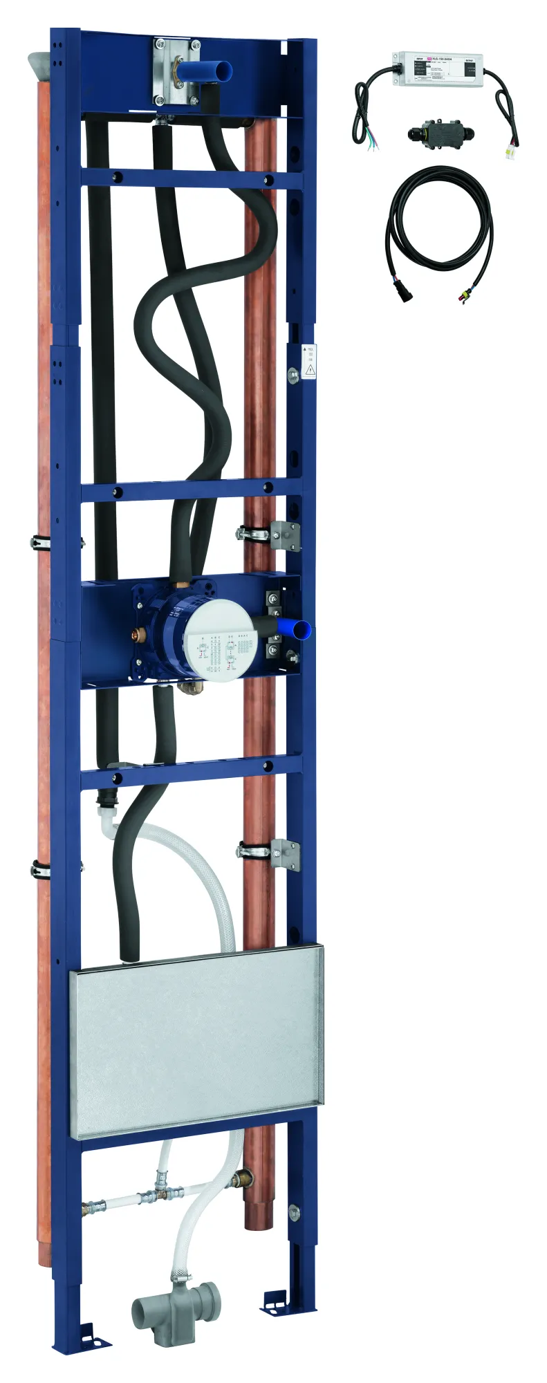 Rapido Duschrahmen Mono Heat Recovery+ 105788, Element für MONO Brausen Unterputz-Installationen, für Brauseninstallationen mit einer Handbrause und einer Mono Kopfbrause, mit System zur Wärmerückgewinnung aus Abwasser, zwei Wärmetauscher Rapido Duschrahmen Mono Heat Recovery+ 105788, Element für MONO Brausen Unterputz-Installationen, für Brauseninstallationen mit einer Handbrause und einer Mono Kopfbrause, mit System zur Wärmerückgewinnung aus Abwasser, zwei Wärmetauscher