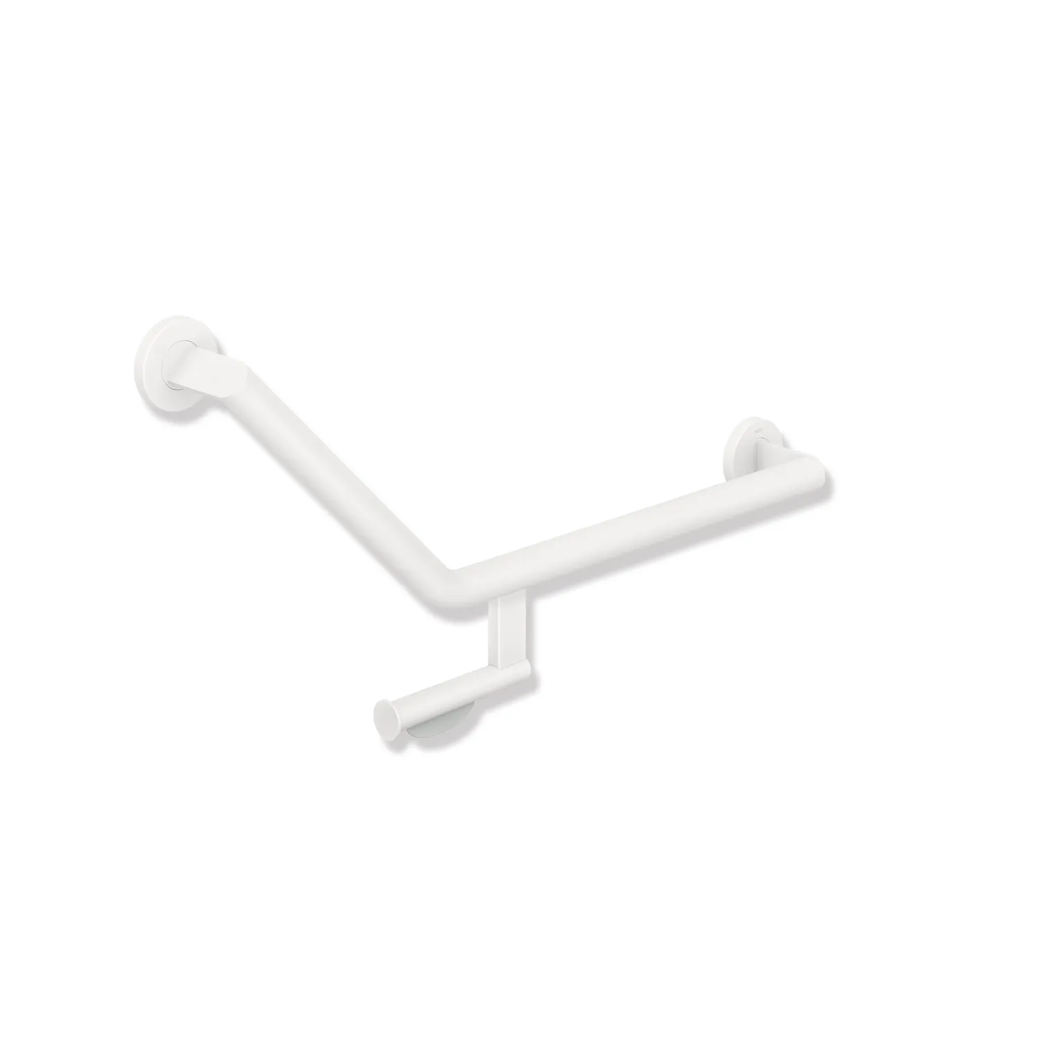 Winkelgriff 135 Gr, PRH, d:30, re, plvb weiß tiefmatt Winkelgriff 135 Gr, PRH, d:30, re, plvb weiß tiefmatt