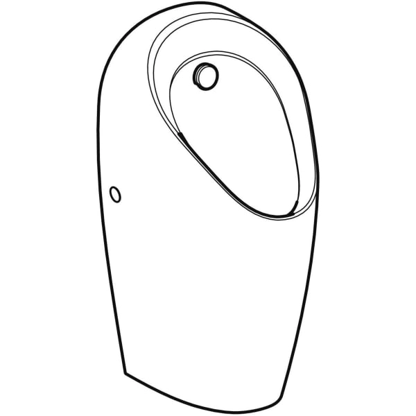 Urinal „Selva“, Zulauf von oben, ohne Zielobjekt Urinal „Selva“, Zulauf von oben, ohne Zielobjekt