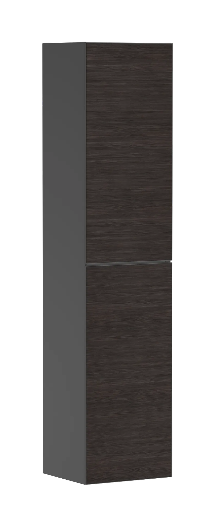 Hansgrohe Xevolos E Hochschrank Schiefergrau Matt 400⁄360, Türanschlag links, Oberfläche Front: Eiche Dunkel Hansgrohe Xevolos E Hochschrank Schiefergrau Matt 400⁄360, Türanschlag links, Oberfläche Front: Eiche Dunkel